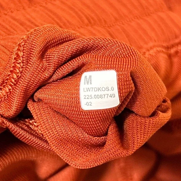 Lululemon Size M Court Rival High-Rise Short Burnt Orange Smocked Waist  LW7DKOS - Picture 3 of 11